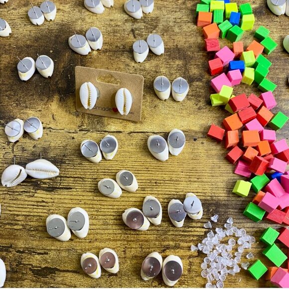 Handmade Cowrie Shell Earrings for Women, Skin-Friendly Stainless Steel, Summer - Picture 7 of 9